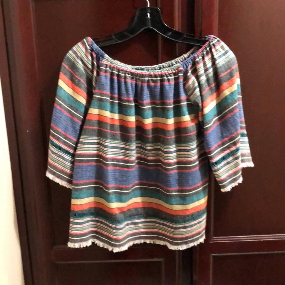 Off-the-shoulder Sarape top